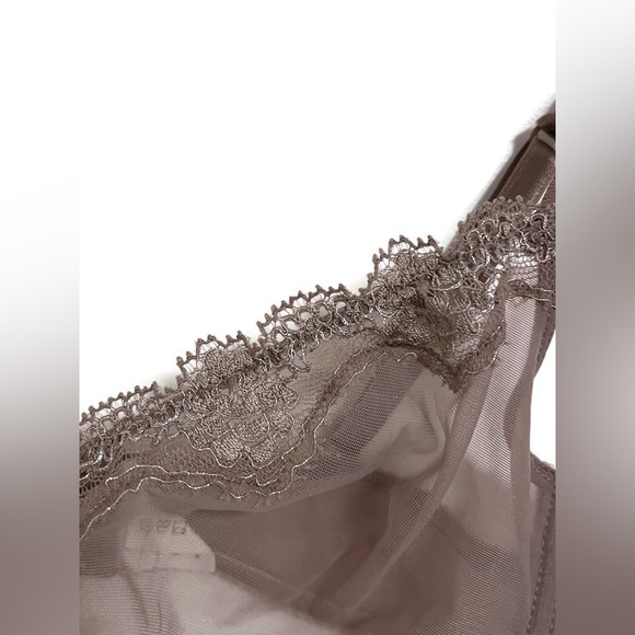 NWT bra and string bikini set, 36B & string bikini L in a beautiful dusty rose. - Picture 6 of 7